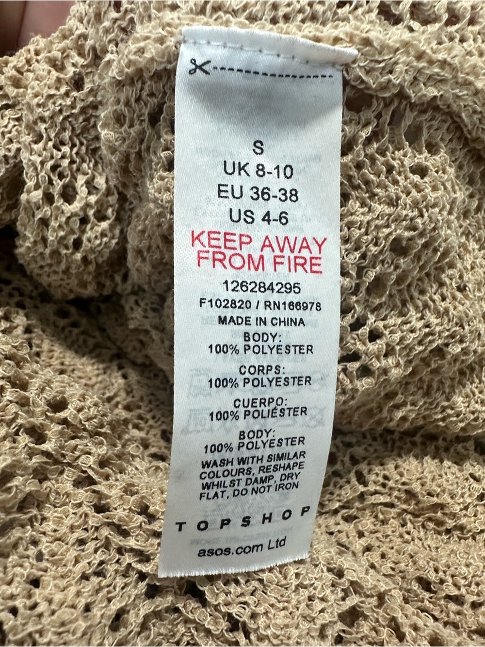 🟣 TopShop Pointelle Stitch Polo Sweater Dress - Picture 5 of 5